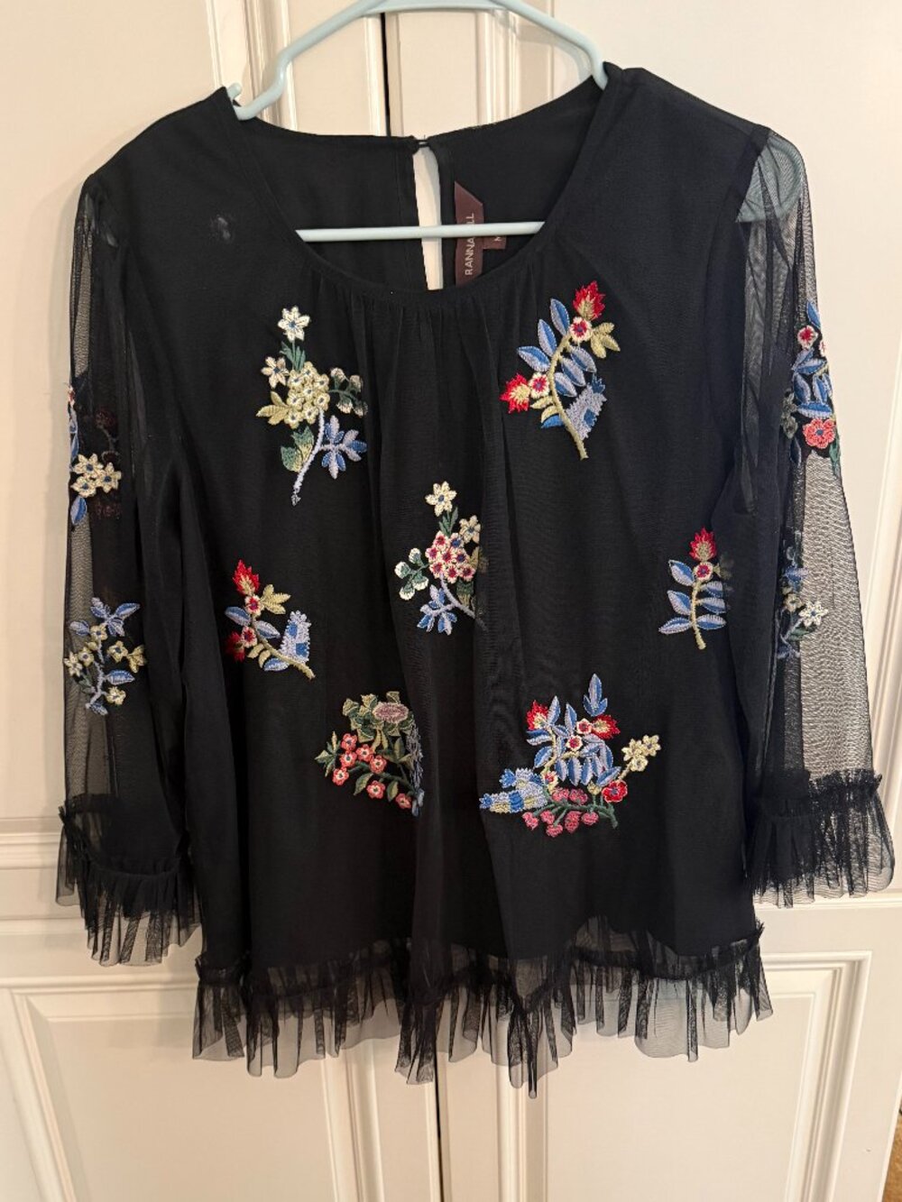 Pretty black floral top
